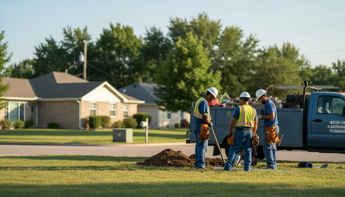 Residential water line and bathroom plumbing service in Gary, IN